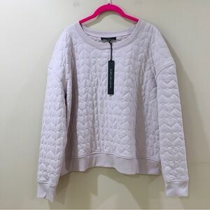 Jane and Delancey Hearts Sweatshirt Pullover Pale Pink Size XL Womens new